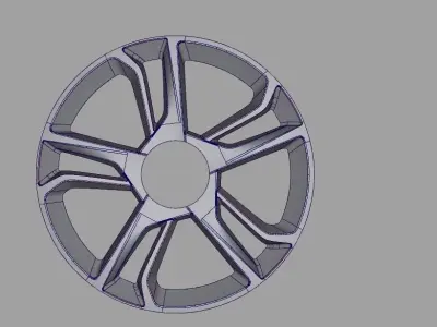 Alloywheel wheel Low-poly 3D model