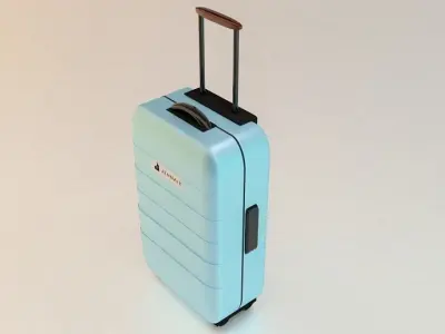 Suitcase on wheels 3D model