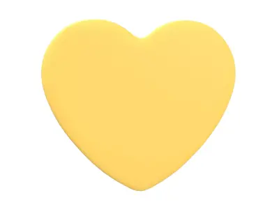 Twitter Heart Emoji v1 003 Low-poly 3D model