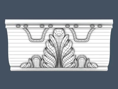 Decorative Crown Molding 3D model 11