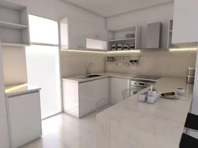 Kitchen plan 3D model