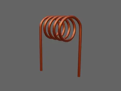 Coil - Bobina - Electronic parts Low-poly 3D model
