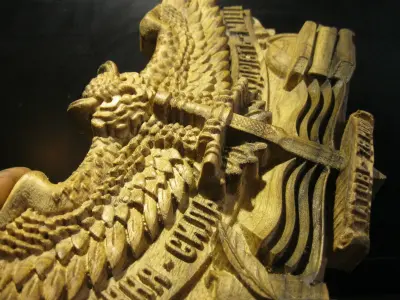 Fighting eagle owl  3D print model