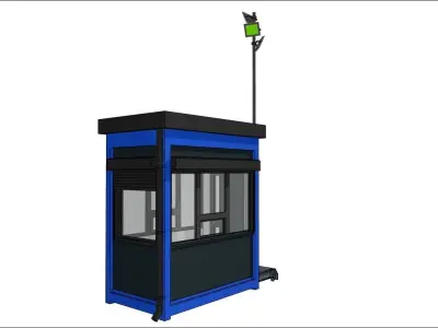 container guard booth 125cm x 250cm many formats 3D model