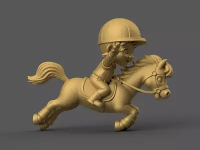 Fun 3D Pony Model for Kids  Perfect Desk Decor without base 3D print model