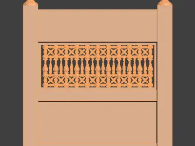 Arabic Sofa Low-poly 3D model