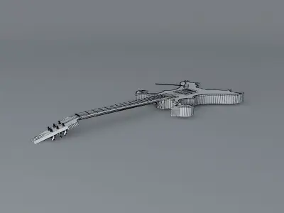 The black widow guitar Free 3D model