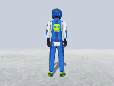 Racer 4 avatar Rigged  Low-poly 3D model