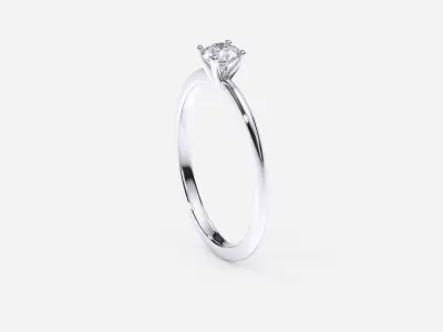 ZDR0180 solitaire diamond ring gold 3D print model