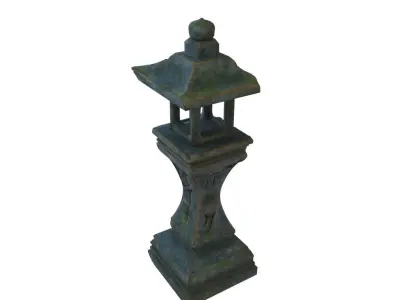 Japanese Stone Lantern 3D model