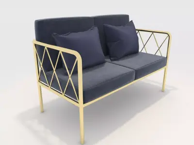 Sofa 2 Seater 20 3D model