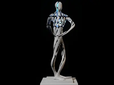 Abstract statue 2 Low-poly 3D model