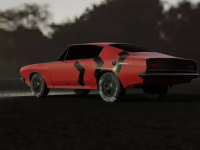 1985 plymouth barracuda Low-poly 3D model