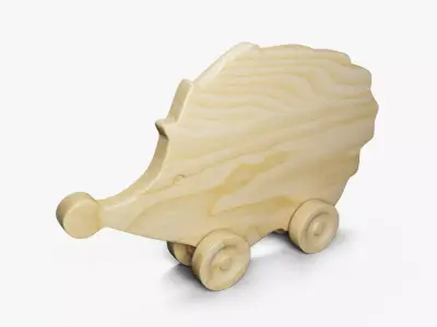 Hedgehog wooden 3D model