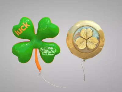 St Patrick Balloons 3D Model 3D model