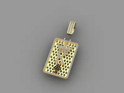 pendant CLUBS KING stl 3D model