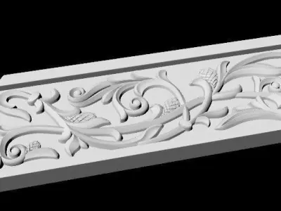 Central decor ornament for furniture 3D model 410
