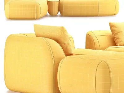 Wisemax Sofa Low-poly 3D model