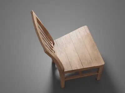 chare wooden chair Free 3D model