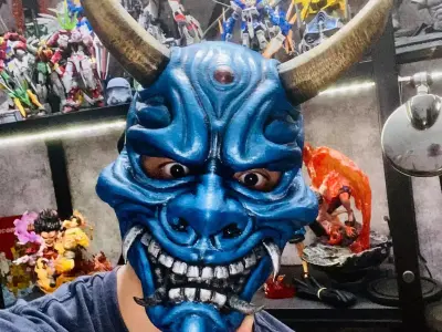 Hannya Mask -Satan Mask - Demon Mask for cosplay 3D print model