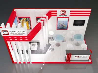 Booth Exhibition Stand a227 3D model