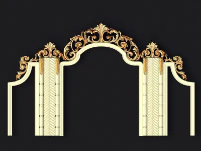 carved mirror 3D model 2