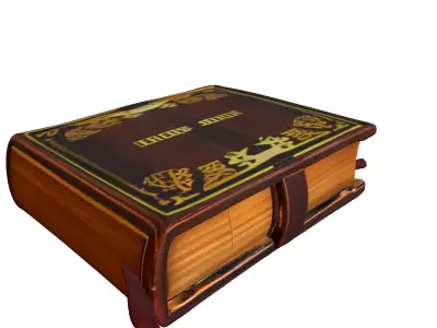 Vintage Leather Family Photo Album Low-poly 3D model
