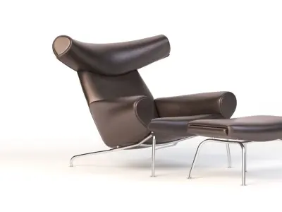 Ej 100 Oxchair Erik Jrgensen Easy Armchair By Hans J Wegner 3D model