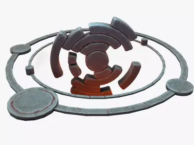 Stone Portal Low-poly 3D model