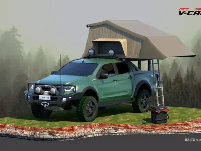 ISUZU V-CROS 4x4 2020 Low-poly 3D model