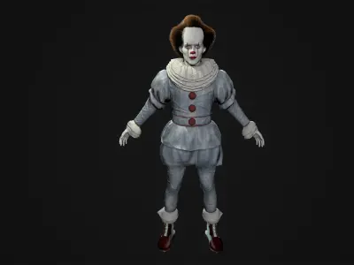 Low Poly Clown 3D Model Low-poly 3D model