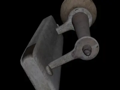 Stone Torch Free low-poly 3D model