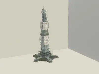 FutureTower2 skyscraper in tokyo 3D model