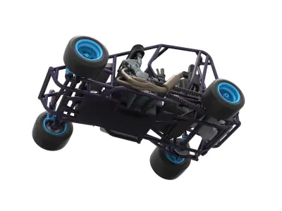 Pavement 600 Micro sprint car Base Scale 1 to 25 3D print model