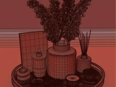 decorative set 001 3D model