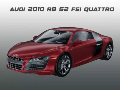 Audi - 2010 - R8 FSI Quattro 3D model