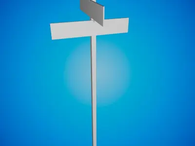 Street signs Free low-poly 3D model