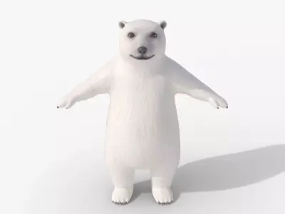 Baby Humanoid Polar Bear  3D model