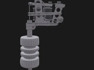 Tattoo machine Low-poly 3D model