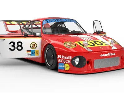 Porsche 935 77 Gelo No 67 Winner DRM Nurburgring Racing 1977 HQ 3D model