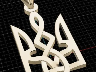 Ukrainian Trident  3D print model 2