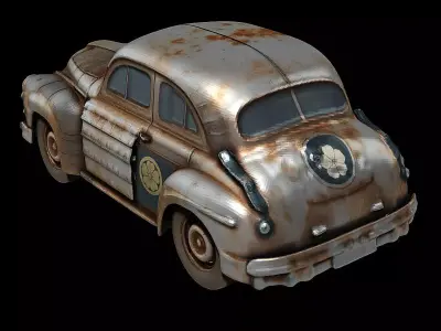 Samurai Fusion Car Armored Warrior Vehicle Hybrid Game Ready 3D model