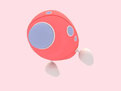 Cartoon Spaceship Free low-poly 3D model