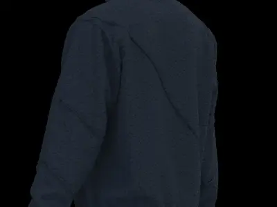 Male halfzip long sleeve 3D model