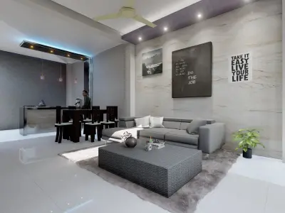 Desing minimalist interior 3D print model
