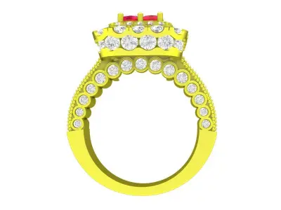 A7816 Luxury Diamond Fashion Women Ring 3D print model