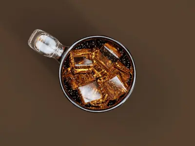 Glass Mug of Coke 3D model