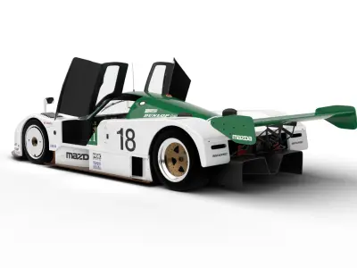 Mazda 787B Efini Racing 1991 HQ 3d model 3D model