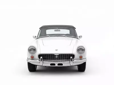 A White Classic Convertible 3D model