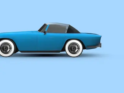 Dodge Zeder Z-250 1953 Low-poly 3D model
